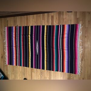 Colorful Striped Rug Mexican